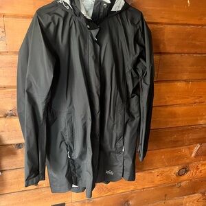 REI Black Waterproof Hooded Jacket